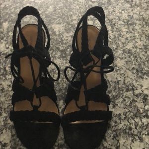 Antonio Melani Black Suede Heels